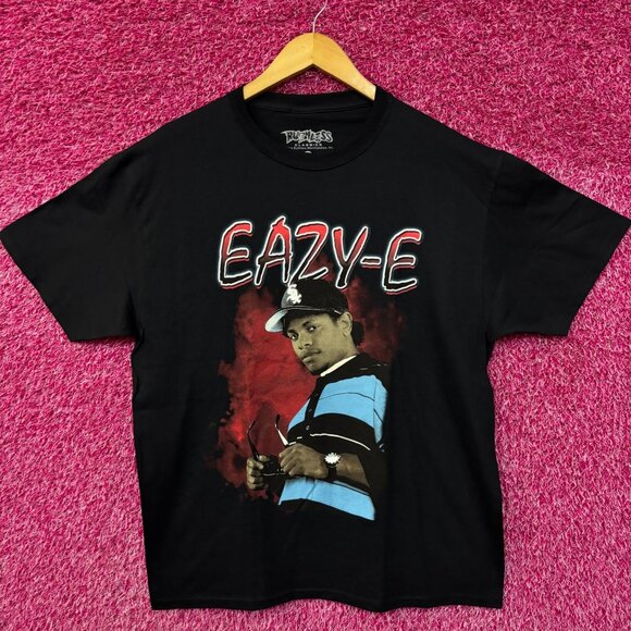 Eazy-E Ruthless Records NWA Poster West Coast Hip Hop Tee large - Picture 1 of 4